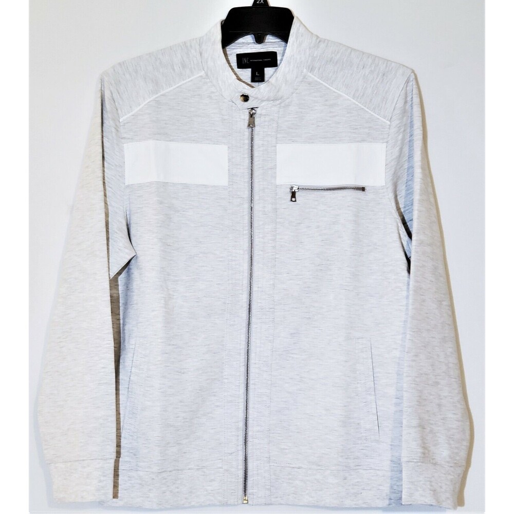 Inc International Concepts Men's Jacket White Large Size Long Sleeve